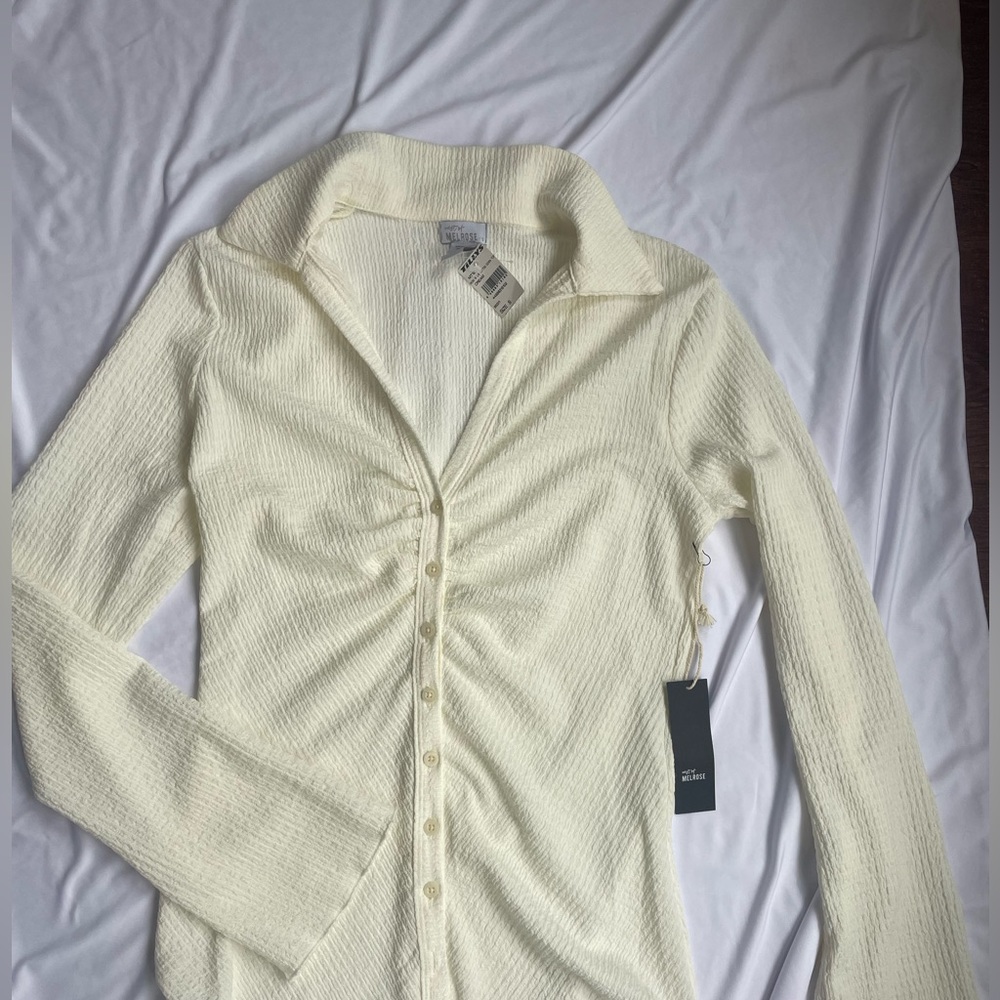 NWT West of Melrose button down blouse (slightly sheer)